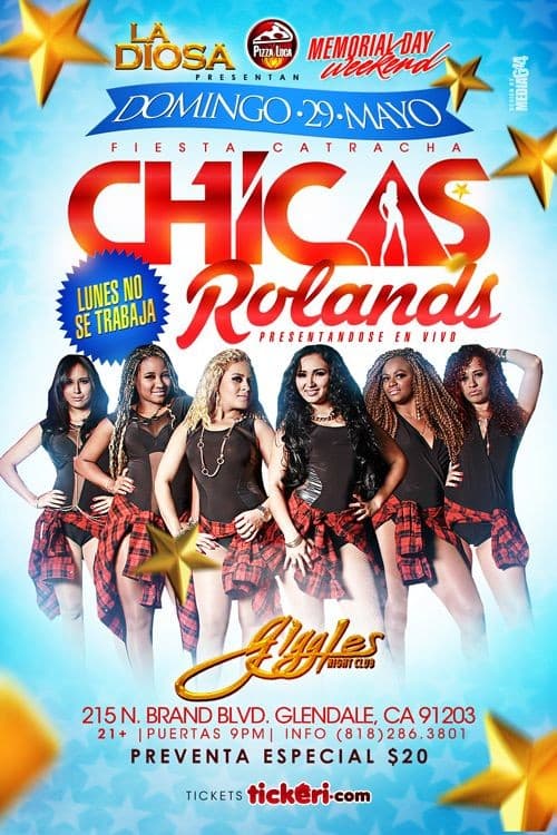Event - LAS CHICAS ROLANDS EN LOS ANGELES - Glendale, California - May 29, 2016 | concert tickets