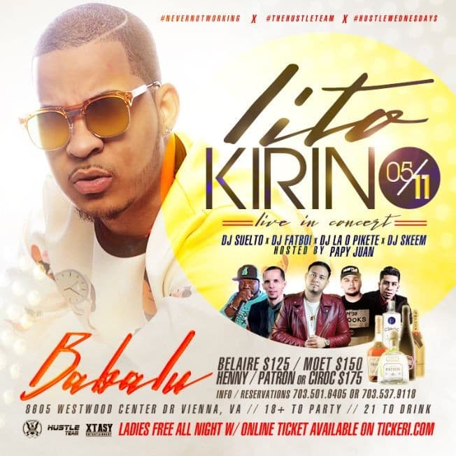 Event - Lito Kirino Live @ Babalu in Tysons Corner, VA - Vienna, Virginia - May 11, 2016 | concert tickets