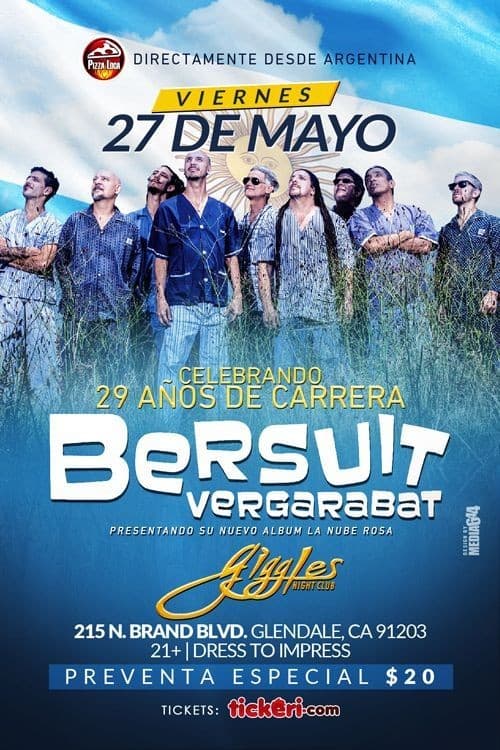 Event - BERSUIT VERGARABAT EN LOS ANGELES - Glendale, California - May 27, 2016 | concert tickets