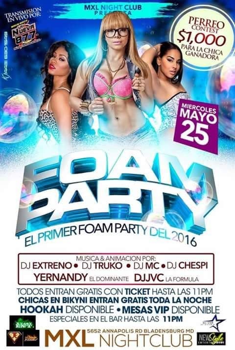 Event - Foam Party en Badensburg,MD - Bladensburg, Maryland - May 25, 2016 | concert tickets