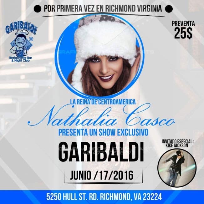 Event - NATHALIA CASCO EN GARIBALDI NIGHT CLUB - RICHMOND, Virginia - June 17, 2016 | concert tickets