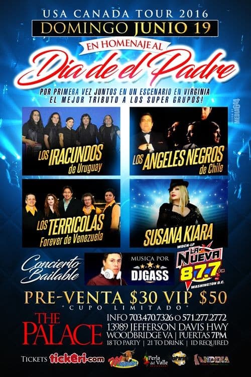 Event - Homenaje Al Dia Del Padre - Woodbridge, Virginia - June 19, 2016 | concert tickets