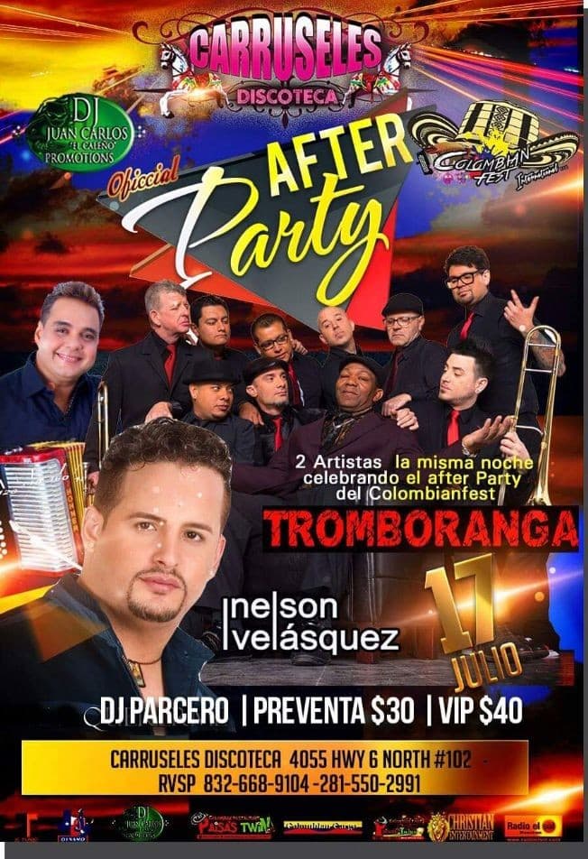 Event - Official After Party del Colombian Fest - Houston, Texas - July 17, 2016 | concert tickets