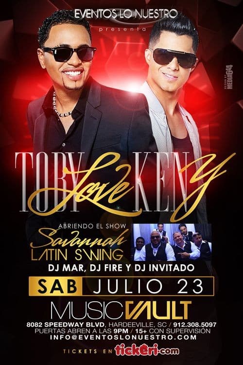 Event - TOBY LOVE & KEN-Y - Hardeeville, South Carolina - July 23, 2016 | concert tickets