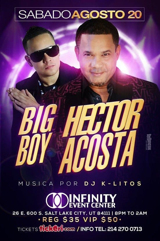 Event - HECTOR ACOSTA "EL TORITO" Y BIG BOY EN SALT LAKE CITY - Salt Lake City, Utah - August 20, 2016 | concert tickets