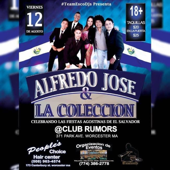 Event - Alfredo Jose y La Coleccion - Worcester, Massachusetts - 12 de agosto de 2016 | concert tickets