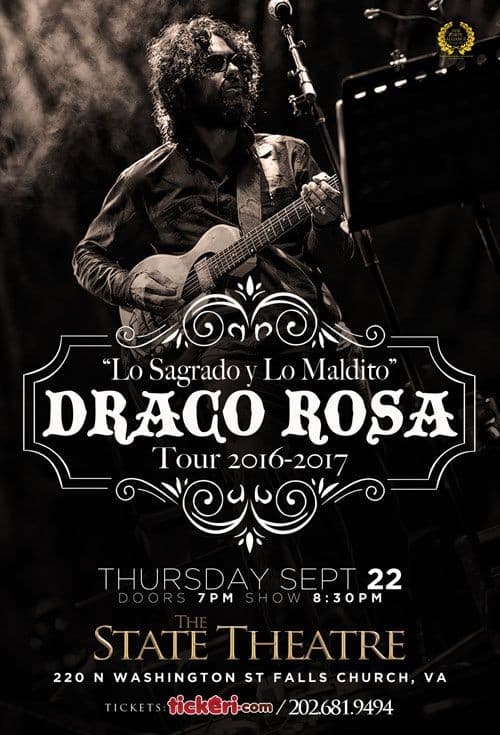 Event - Draco Rosa - Falls Church, Virginia - September 22, 2016 | concert tickets