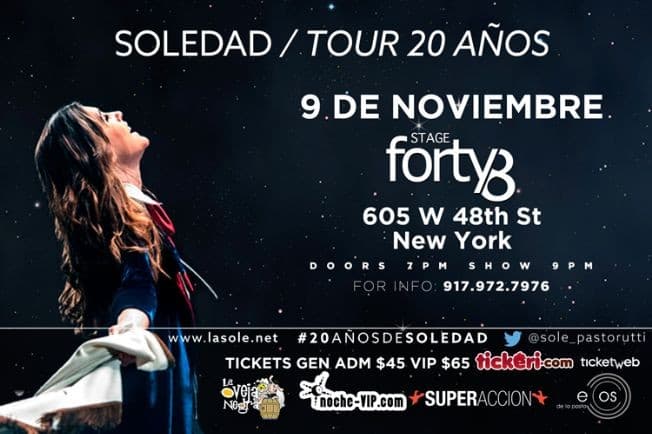 Event - La Sole - New York, New York - November 9, 2016 | concert tickets