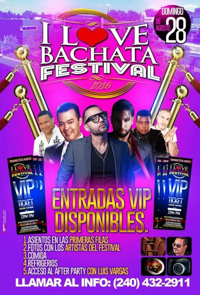 Event - VIP I Love Bachata Festival - Silver Spring, Maryland - 28 de agosto de 2016 | concert tickets