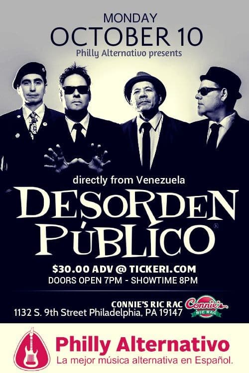 Event - Desorden Publico POSTPONED - Philadelphia, Pennsylvania - October 10, 2016 | concert tickets