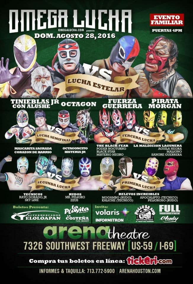 Event - Omega Lucha - Houston, Texas - August 28, 2016 | concert tickets