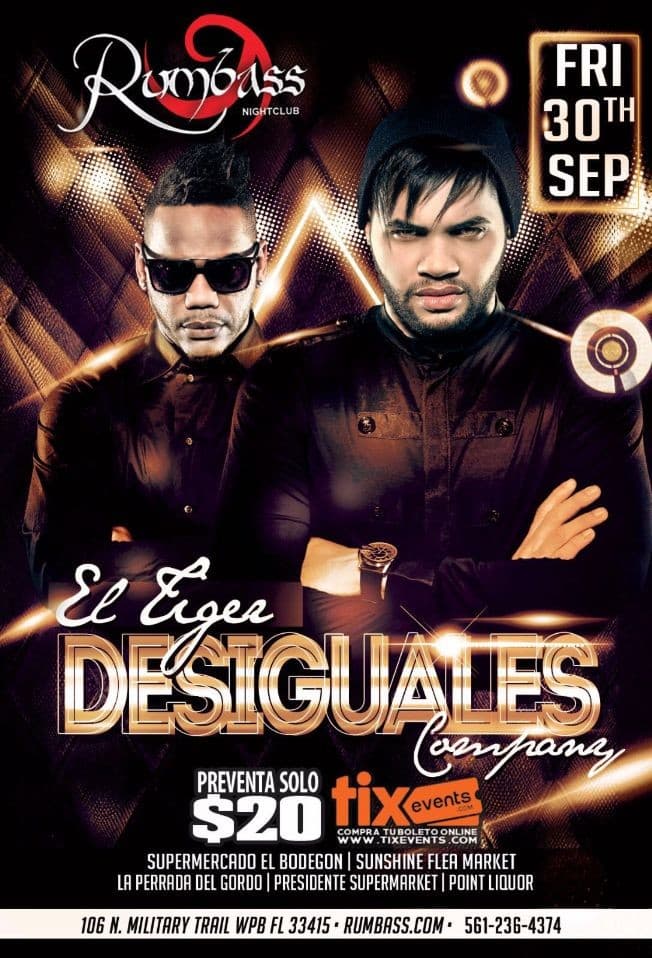 Event - El Tiger- Desiguales Company - West Palm Beach, Florida - September 30, 2016 | concert tickets