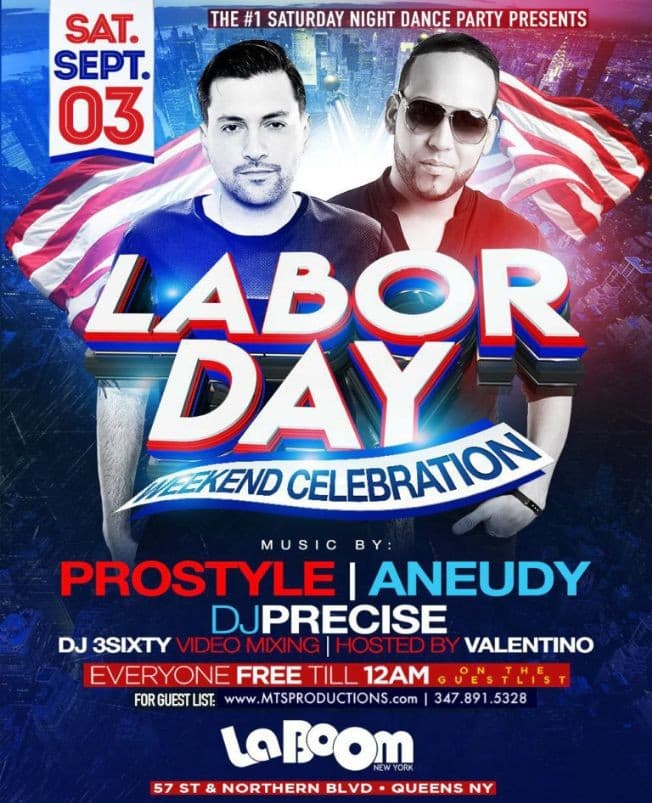 Event - Labor Day Weekend at La Boom - Woodside, New York - September 3, 2016 | concert tickets