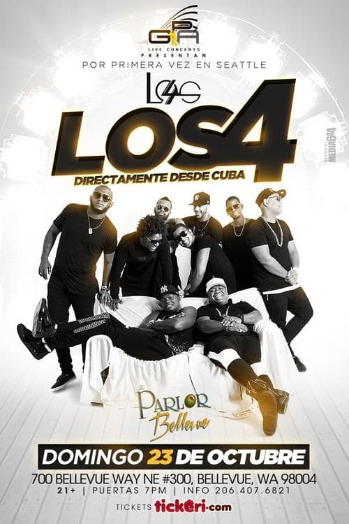 Event - LOS 4 EN SEATTLE - Bellevue, Washington - 23 de octubre de 2016 | concert tickets