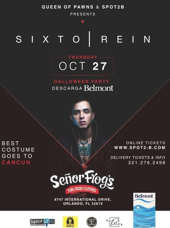 Event - Sixto Rein en Orlando.... ESTA NOCHE!! - Orlando, Florida - October 27, 2016 | concert tickets