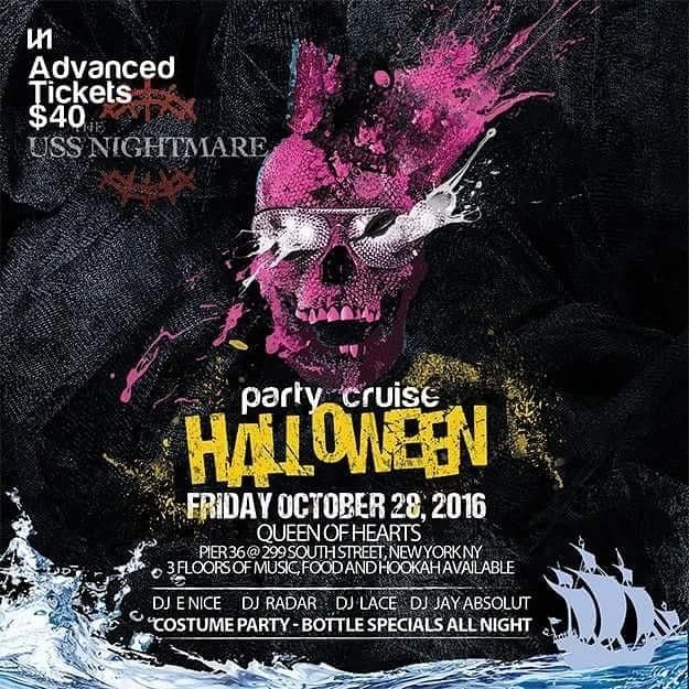 Event - Halloween Boat Party at Queen of Hearts nyc - New York, New York - 28 de octubre de 2016 | concert tickets