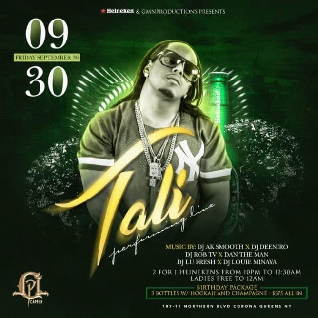 Event - FRIDAYS AT CAPELLI LOUNGE. - QUEENS, New York - 30 de septiembre de 2016 | concert tickets