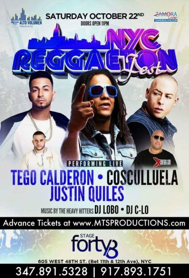 Event - Tego Calderon, Justin Quiles & Cosculluela Live in Concert - New York, New York - October 22, 2016 | concert tickets