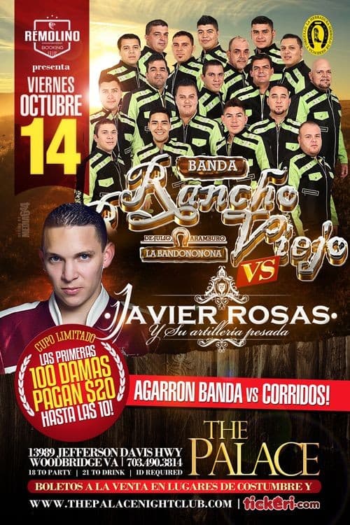 Event - Banda Rancho Viejo vs. El Mimoso en concierto - Woodbridge, Virginia - October 14, 2016 | concert tickets