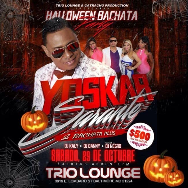 Event - Halloween Bachata Party with Yoskar Sarante & Bachata Plus CANCELED - Baltimore, Maryland - 29 de octubre de 2016 | concert tickets