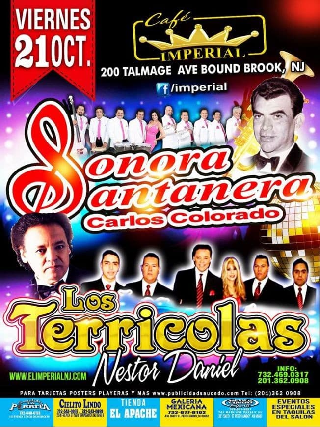 Event - La Sonora Santanera & Los Terriculas - Bound Brook, New Jersey - October 21, 2016 | concert tickets