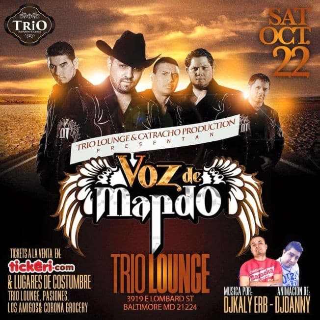 Event - Voz de Mando - Baltimore, Maryland - October 22, 2016 | concert tickets