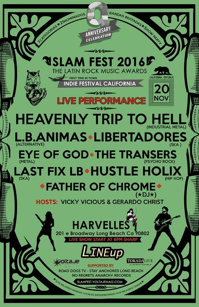 Event - Slam Fest The Latin Rock Music Awards California 2016 - Anaheim, California - November 20, 2016 | concert tickets