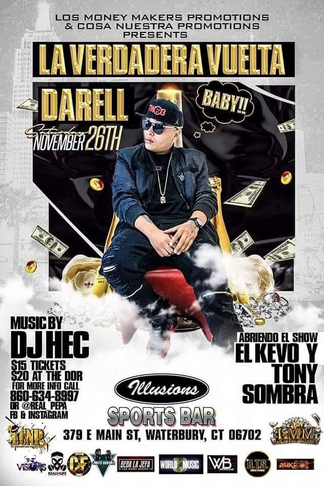 Event - La Verdadera Vuelta Darell - Waterbury, Connecticut - November 26, 2016 | concert tickets