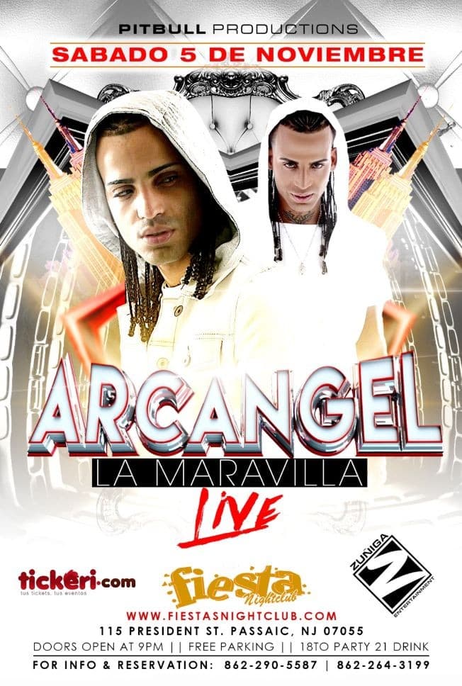 Event - Arcangel Live At Fiesta Nightclub - Passaic, New Jersey - November 5, 2016 | concert tickets