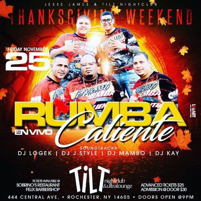 Event - Rumba Caliente en Vivo - Rochester, New York - November 25, 2016 | concert tickets