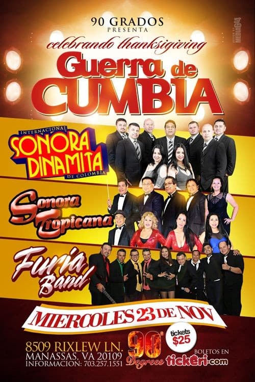 Event - Sonora Tropicana & Sonora Dinamita - Manassas, Virginia - November 23, 2016 | concert tickets