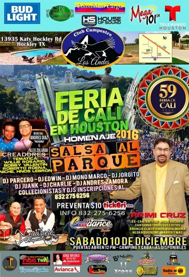 Event - Feria de Cali en Houston - Hockley, Texas - December 10, 2016 | concert tickets