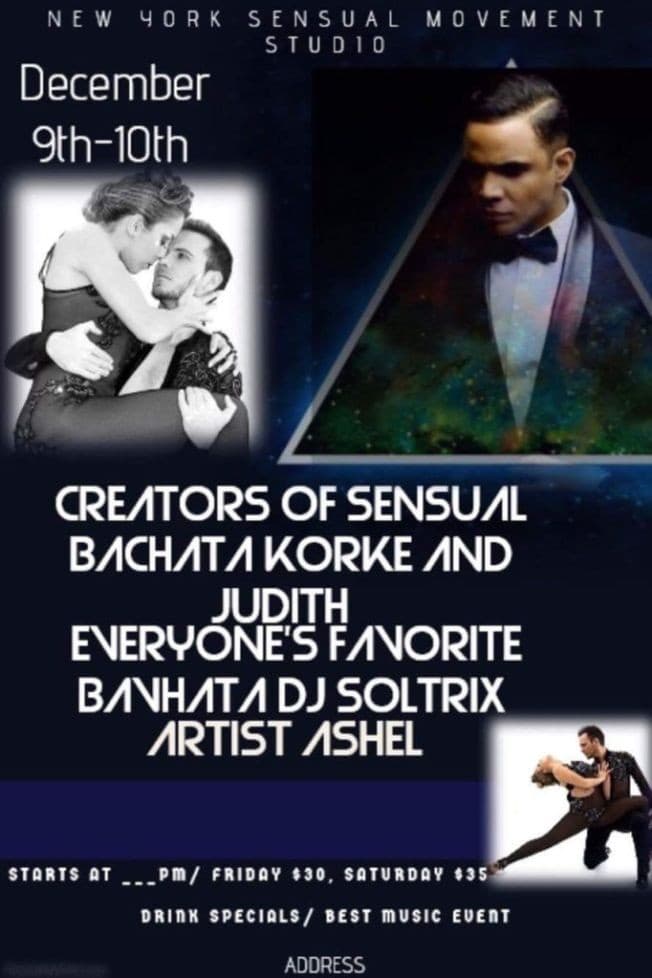 Event - Le Grande NYC Sensual Bachata - MIDTOWN WEST, New York - December 9, 2016 | concert tickets