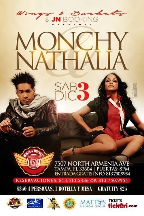 Event - Monchy & Nathalia en Concierto - Tampa, Florida - December 3, 2016 | concert tickets