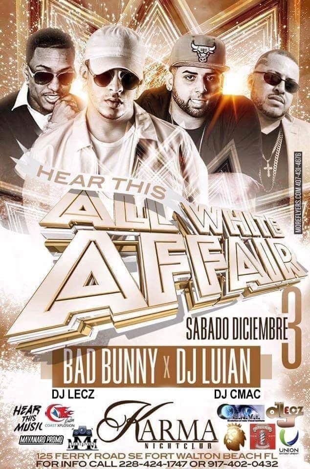 Event - Hear This Party Bad Bunny and Luian - Fort Walton Beach, Florida - December 3, 2016 | concert tickets