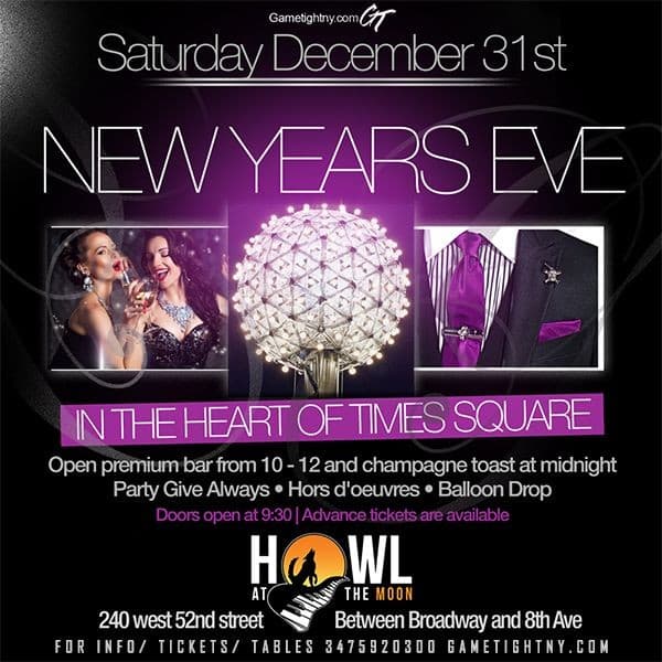 Event - Howl at the Moon NYC New Years Eve 2017 - New York, New York - December 31, 2016 | concert tickets