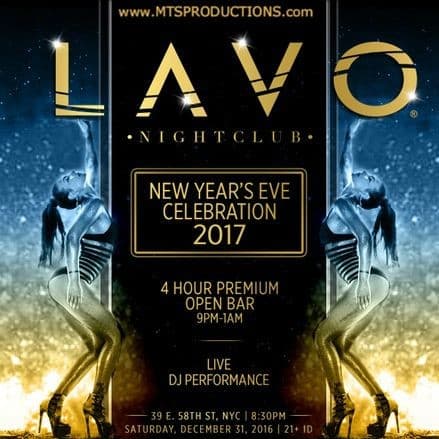 Event - NEW YEARS EVE 2017 AT LAVO NYC - New York, New York - 31 de diciembre de 2016 | concert tickets
