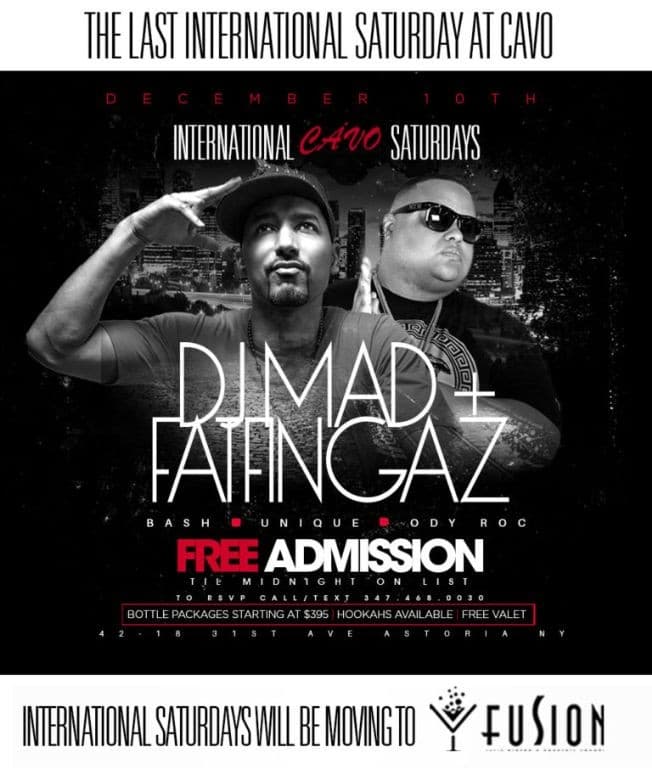 Event - The Last International Saturdays AT Cavo Astoria - Astoria, New York - December 10, 2016 | concert tickets