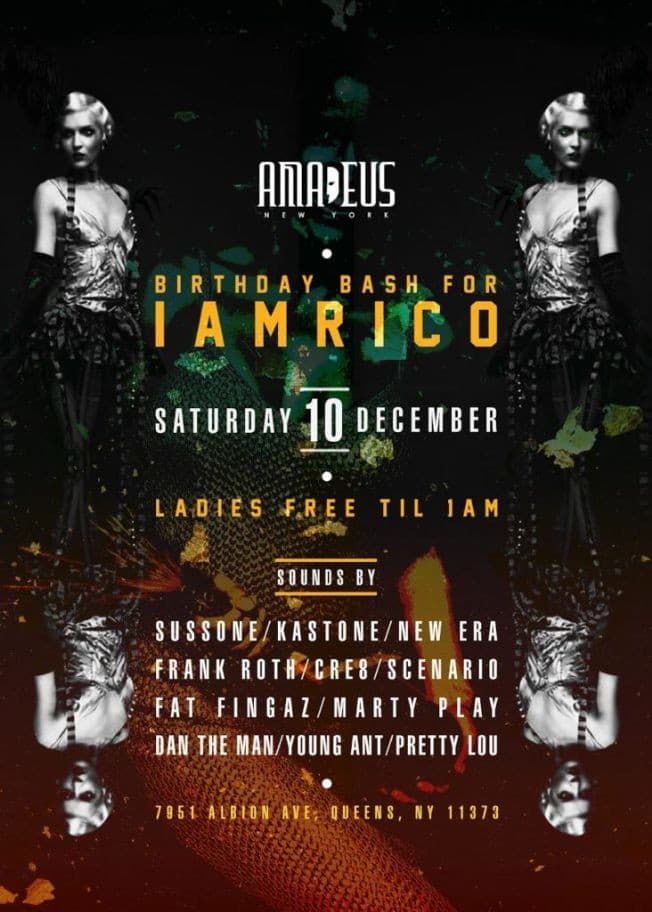 Event - EVERY SATURDAYS AT AMADEUS CLUB. - Queens, New York - December 10, 2016 | concert tickets