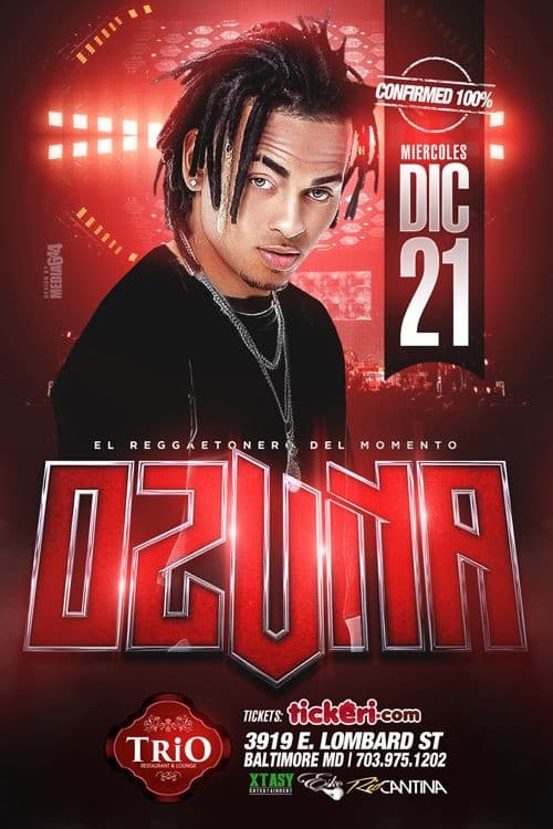 Event - Ozuna en Baltimore NEW DATE! - Baltimore, Maryland - December 21, 2016 | concert tickets