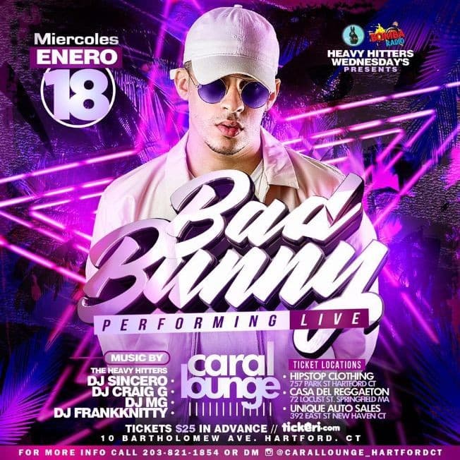 Event - Bad Bunny in Hartford CT - Hartford, Connecticut - January 18, 2017 | concert tickets
