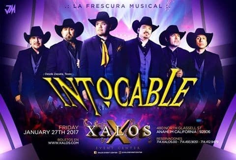 Event - Grupo Intocable en Anaheim CANCELED - Anaheim, California - 27 de enero de 2017 | concert tickets