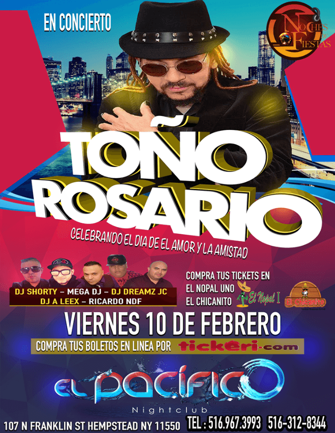 Event - Toño Rosario en concierto y su Orquesta en NY - HEMSPTEAD, New York - February 10, 2017 | concert tickets