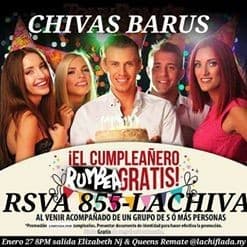 Event - TU CUMPLEAÑOS EN  CHIVAS BAR ES GRATIS!!! - Elizabeth, New Jersey - January 27, 2017 | concert tickets