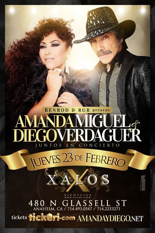 Event - Amanda Miguel y Diego Verdaguer en Anaheim - Anaheim, California - February 23, 2017 | concert tickets