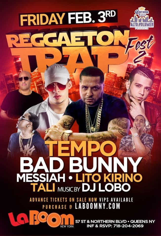 Event - Tempo • Bad Bunny • Messiah•  Lito Kirino •  Tali • Sensato - Woodside, New York - 3 de febrero de 2017 | concert tickets
