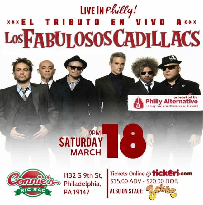 Event - El Tributo a Los Fabulosos Cadillacs Live - Philadelphia, Pennsylvania - March 18, 2017 | concert tickets