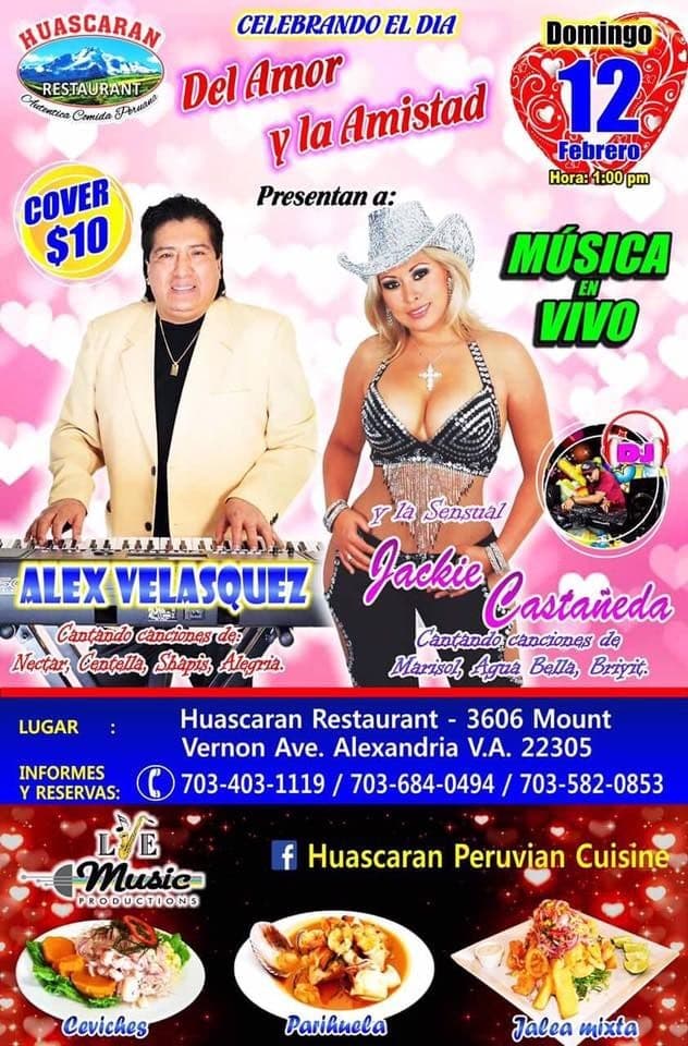Event - Celebrando el Dia del Amor y la Amistad con Alex Velasquez y Jackie Castaneda en Alexandria VA - Alexandria, Virginia - February 12, 2017 | concert tickets