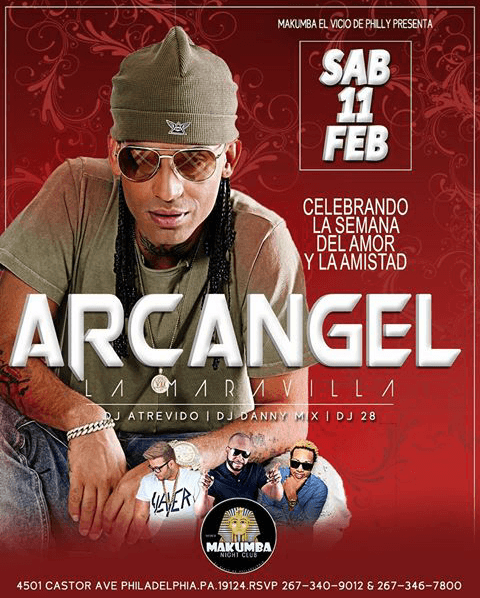 Event - Arcangel La Maravilla - Philadelphia, Pennsylvania - February 11, 2017 | concert tickets