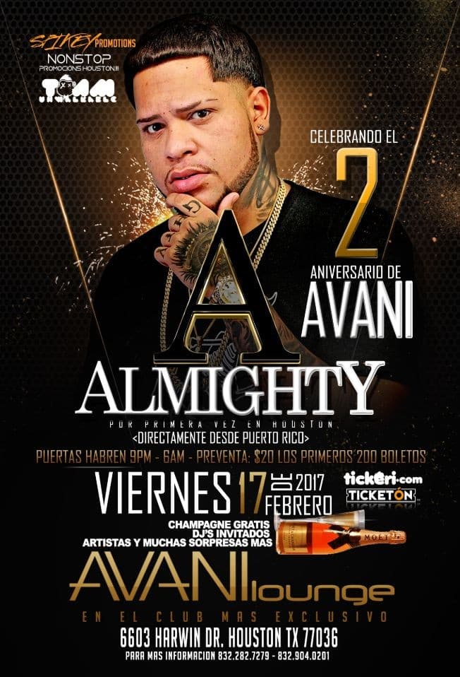 Event - ALMIGHTY - Houston, Texas - 17 de febrero de 2017 | concert tickets